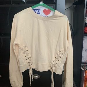 Cropped Cream Sweatshirt